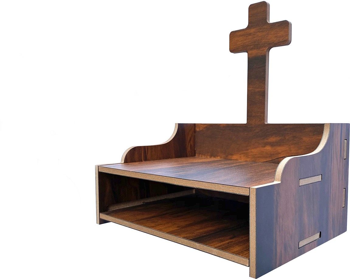 New Chross Temple (WB) Wooden Wall Shelf-image-39