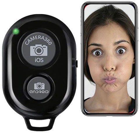 Allmusic Best Useful Wireless Bluetooth Shutter Remote Compatible Selfie Stick & Tripod All MobileCamera Remote Control