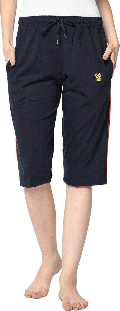 Women Blue Capri-image-2