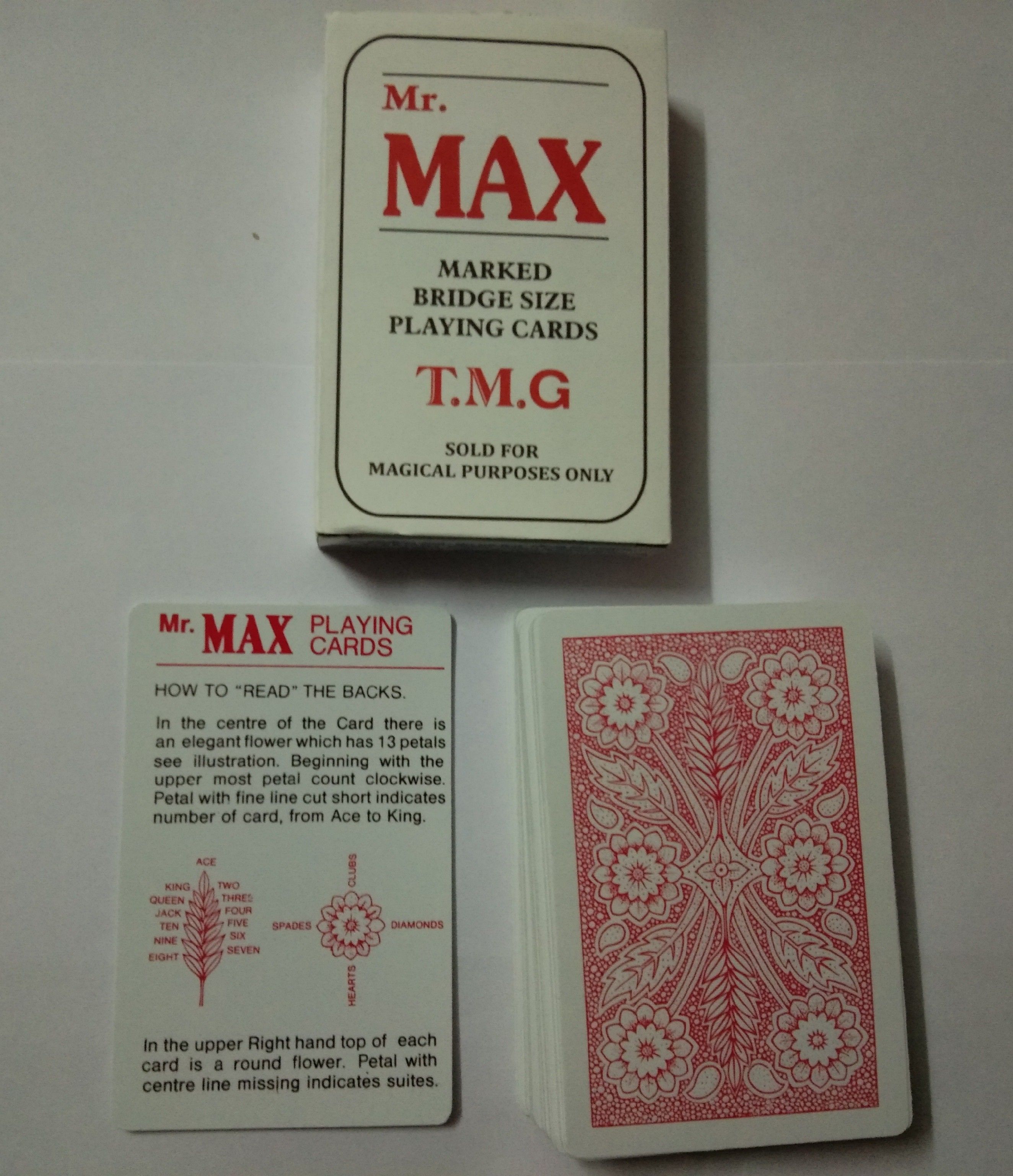 r.s.magic tricks Mr.Max SPY Marked Magic Playing Cards Best for Flash (Red) Card Magic-picture-28