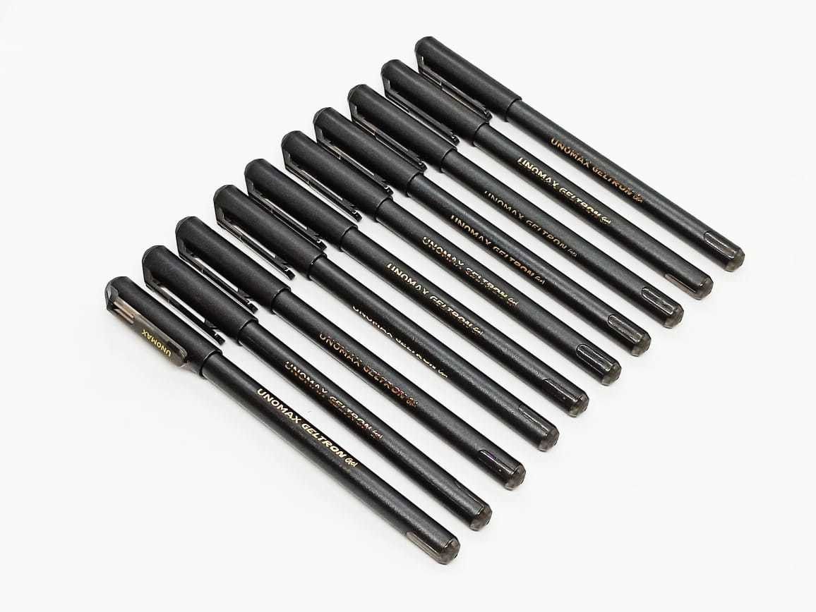 unomax Geltron Gel Pen Black Gel Pen-picture-12