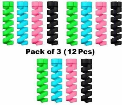 Wazood 12 Pieces Multipurpose USB cable Protector, protect -Cell Phones cable, Computers, Chargers, earphone phone cables from damage . Cable Drop Clip Cable Protector (Mullti Color, Red, White, Green, Pink, Black, Yellow, Grey) Cable Protector Cable Protector-image-3