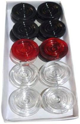 premium finish Transprent carrom coins with sticker Carrom Pawns-image-12
