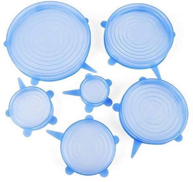 Silicone Caps Stretch Lids Vacuum Seal Cover Keeping Food Fresh and Freezer Safe 2.6 inch, 3.8 inch, 4.5 inch, 5.7 inch, 6.5 inch, 8.3 inch Lid Set, Pack of 6-image-40