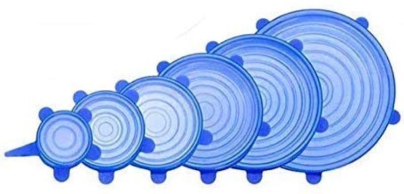 Reusable Silicone Stretch Lids, Durable Food Storage Covers for Bowls, Fit Different Sizes & Shapes of Container 2.6 inch, 3.8 inch, 4.5 inch, 5.7 inch, 6.5 inch, 8.3 inch Lid Set-image-6