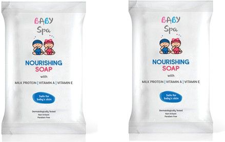 baby spa NOURISHING SOAP (75 GM) MILK PROTEIN VITAMIN A VITAMIN E (PACK OF 2) (2 x 75 g)-picture-25