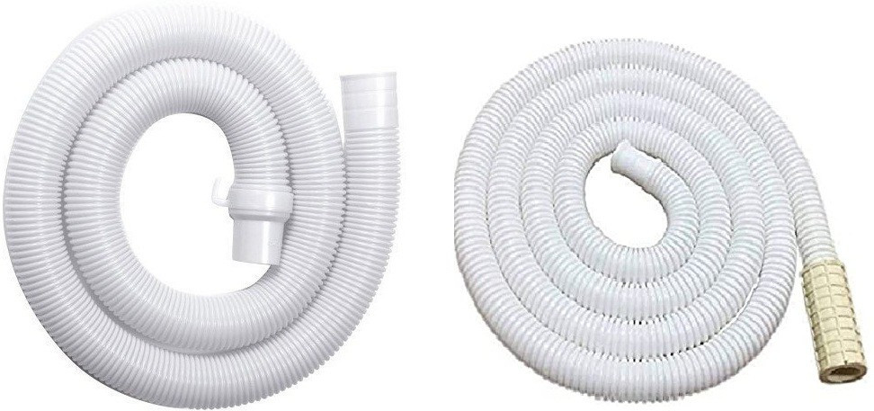 new ware 2 Meter Washing machine Semi Inlet pipe With Outlet Pipe For Drain/Extension/Outlet Hose Pipe For Semi Automatic Washing Machine Pipe (Inlet+Outlet) Size-Both 2 Meter Hose Pipe image 1