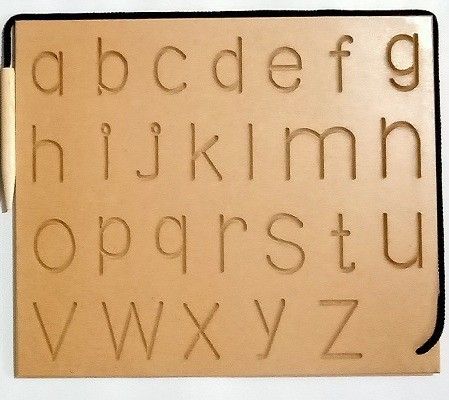 Small ABCD Alphabet Writing Practice Wooden Boards - Write and Correct Way for learning kids Educational Toys for Kids, English Learning Games for 2+ Years for Boys & Girls-image-48