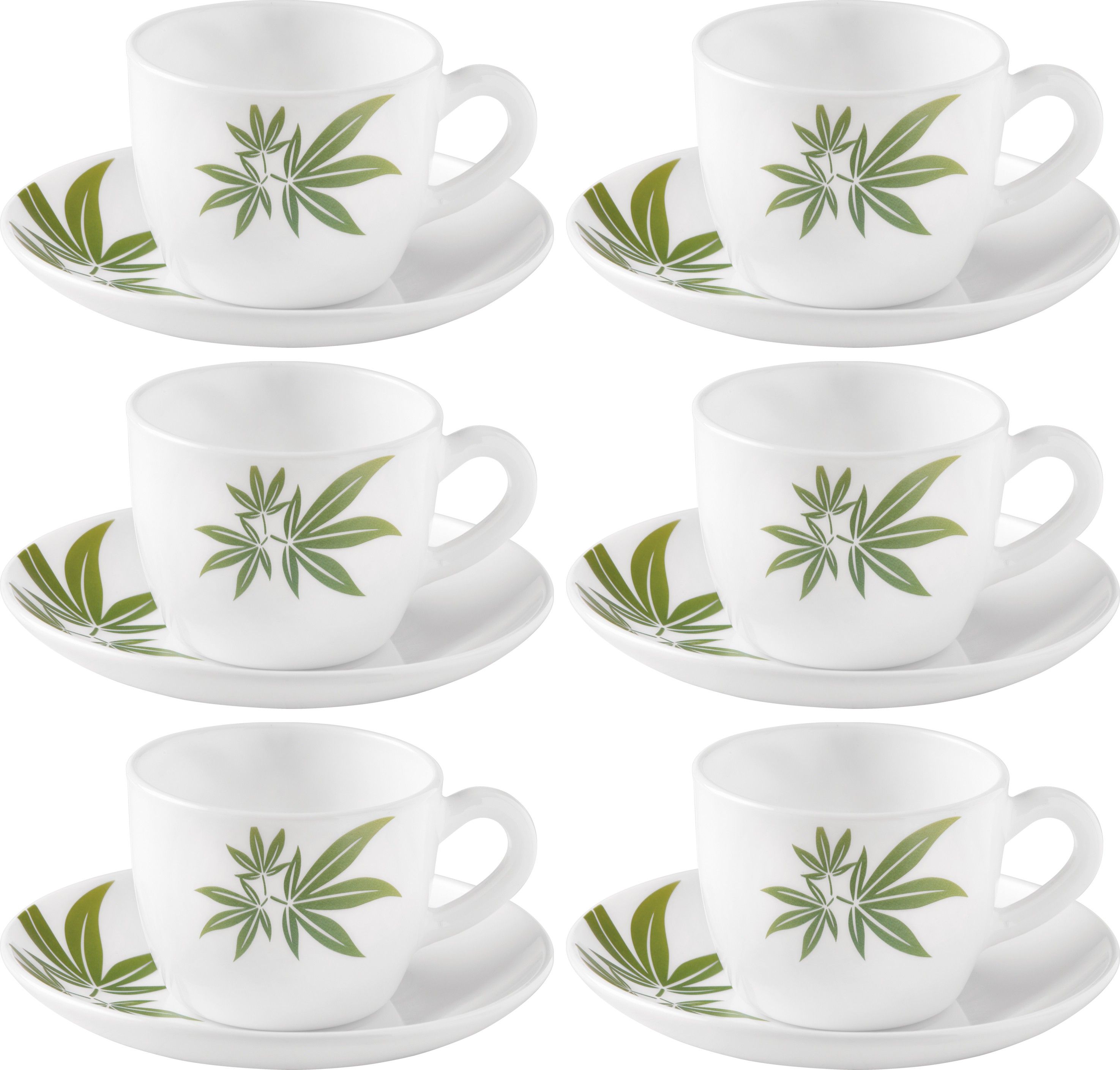 Pack of 12 Opalware Trinty Greens