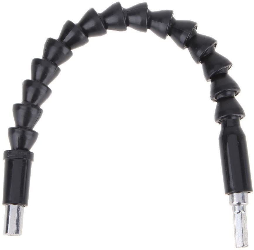 tanya Flexible Shaft Magnetic Screwdriver Extension Drill Bit Adapter Holder Connect Link for Electronic Power Drill 6mm ¼ Inch Hex Shank Drive 29.5 cm Long 1Pc Metal-Plastic Black Tool Accessory Screwdriver Bit Set-picture-10