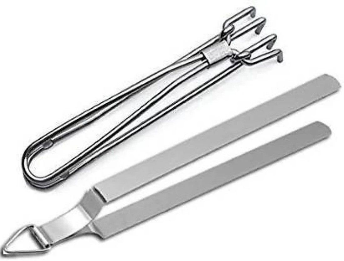 antra Stainless Steel Chapati Roti Chimta with Pakkad 28 cm utility Serving Tong Set(Pack of 2) Stainless Steel Chapati Roti Chimta with Pakkad 28 CM Utility,Serving Tong Set (Pack of 2) 22 cm Utility, Serving Tong Set-picture-22
