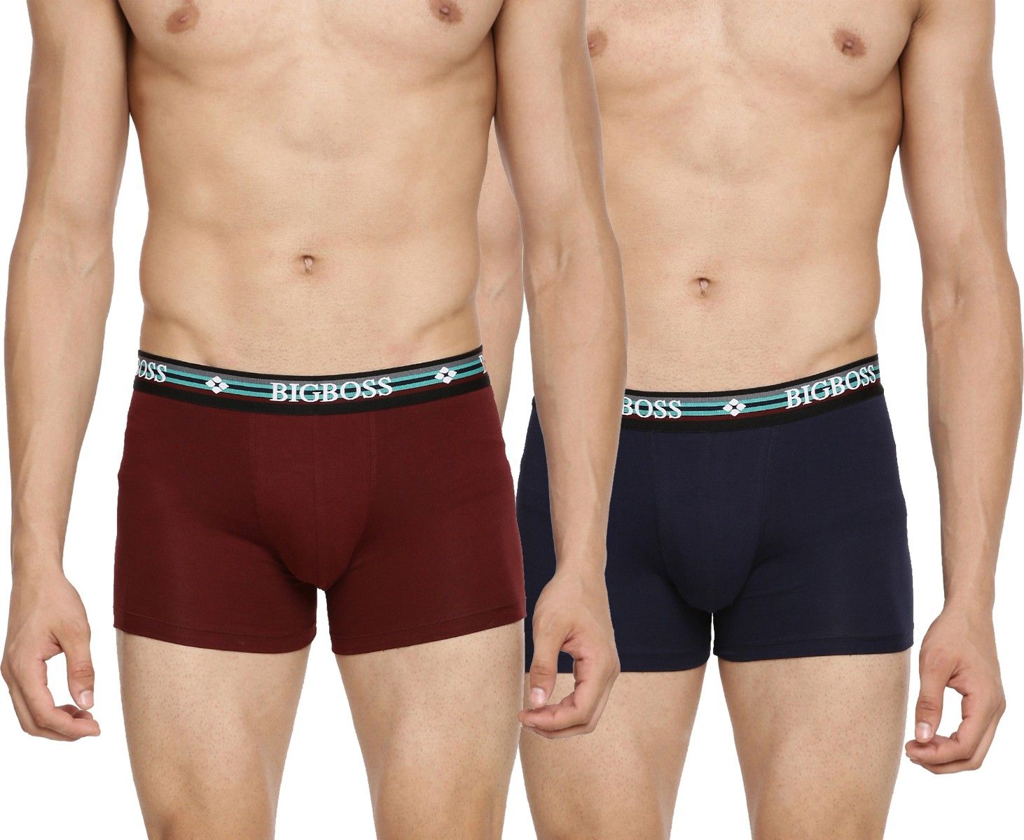 dollarbigboss Pack of 2 Shuffle Intellisoft Cotton Spandex Solid Men Trunk-picture-28
