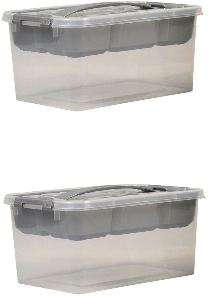 now & zen Monthly Schedule Handy Box With Tray Inside - Medium - Clear & Grey Pill Box-picture-23