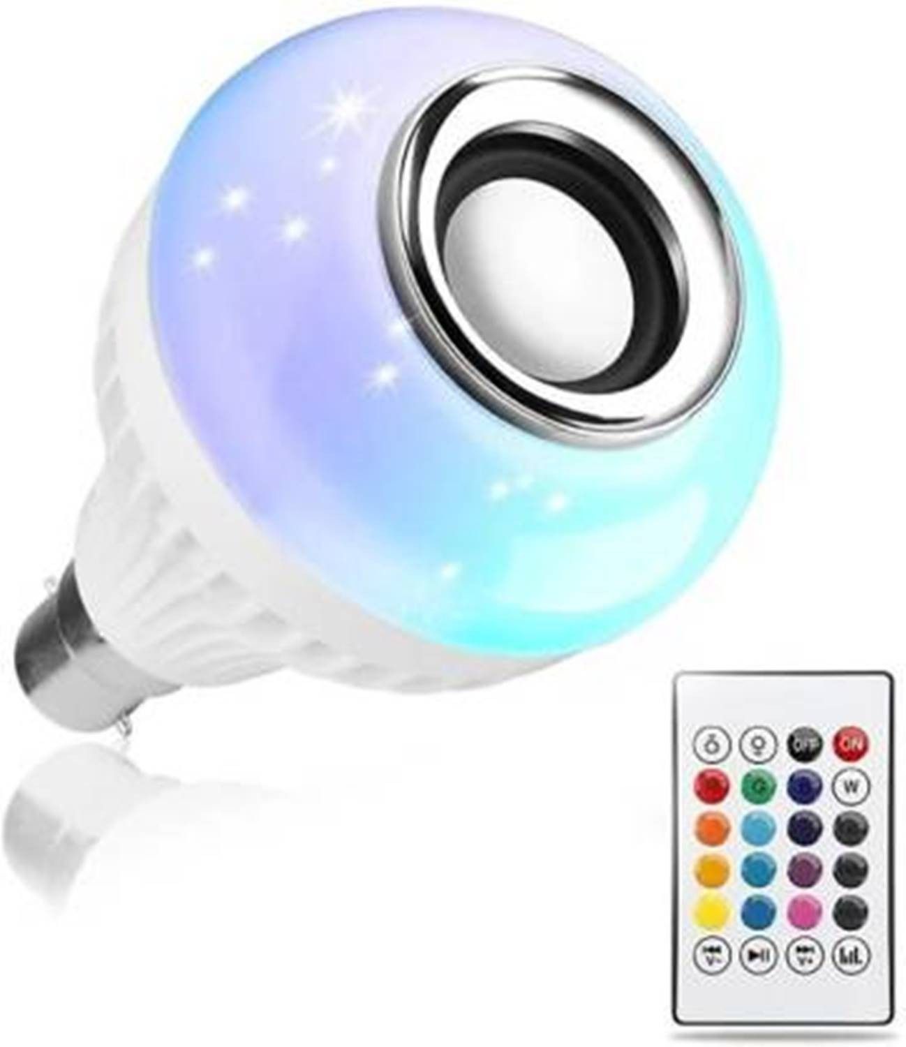 ELWAA Light Music Playing Bulb with Bluetooth Speaker & Remote White+RGB Light Smart Bulb-image-11