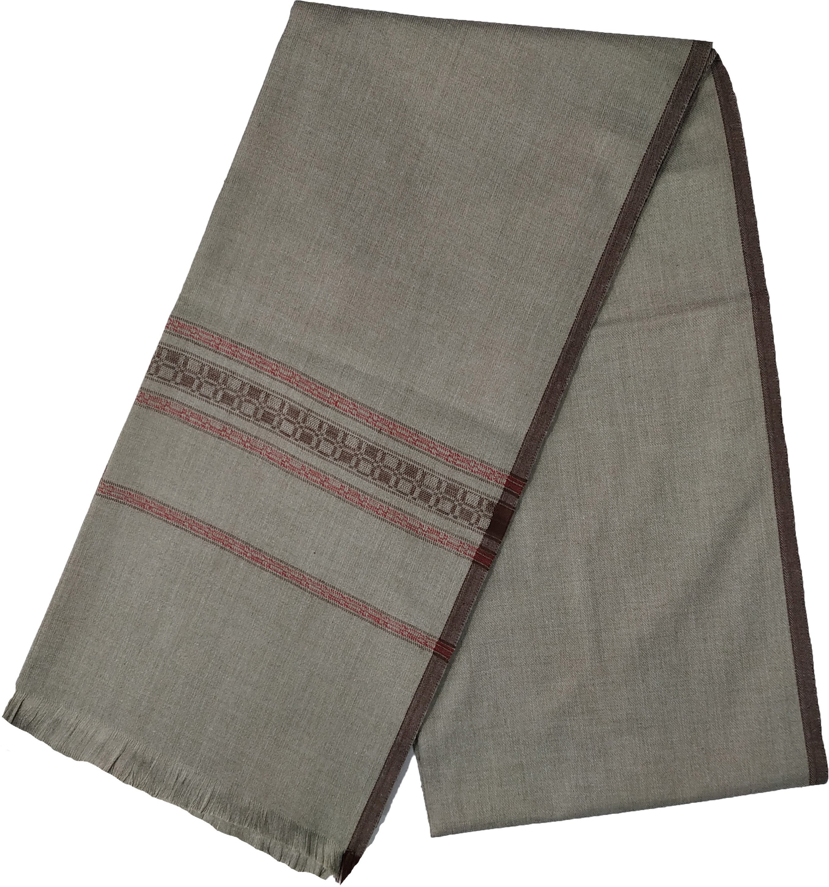 Kashmiri Wool Self Design Men Shawl image 1
