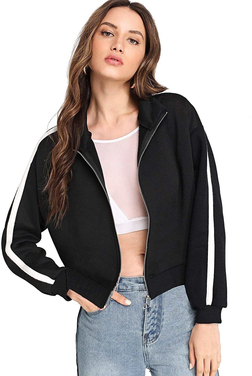 Women Full Sleeve Color Block Sweatshirt-image-30