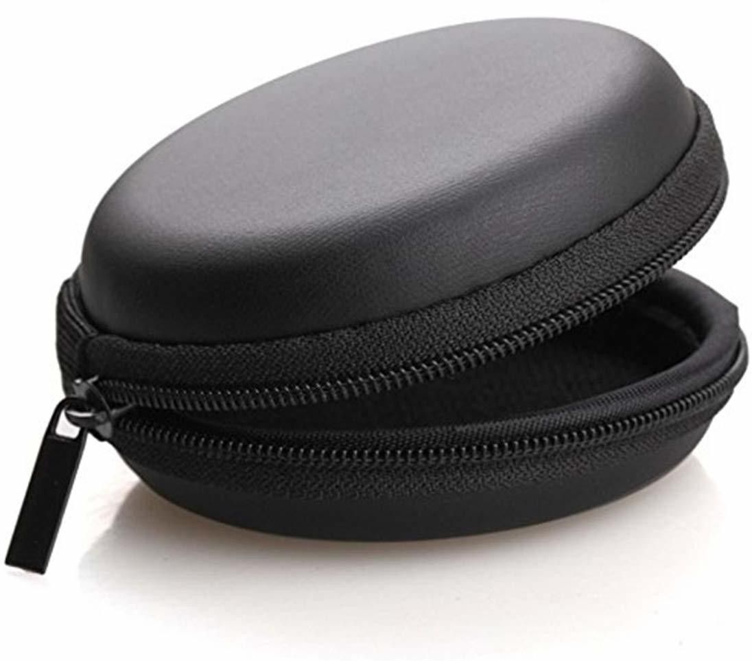 gadgetworld Leather Zipper Earbuds Pouch For Universal-image-2