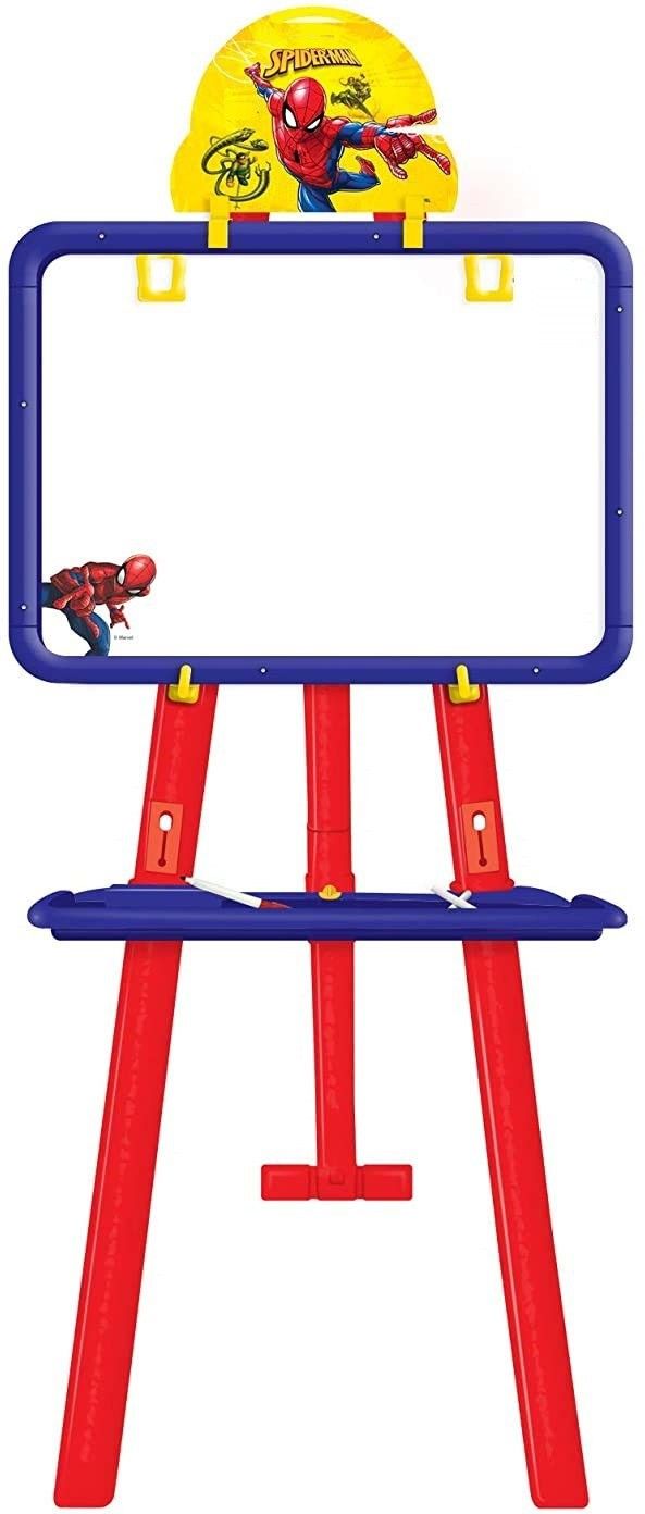 jayaansh traders 8 in 1 Dual Sided Spiderman Easel Board for Educational Learning Activities (Multi functional White & Black board)-picture-32