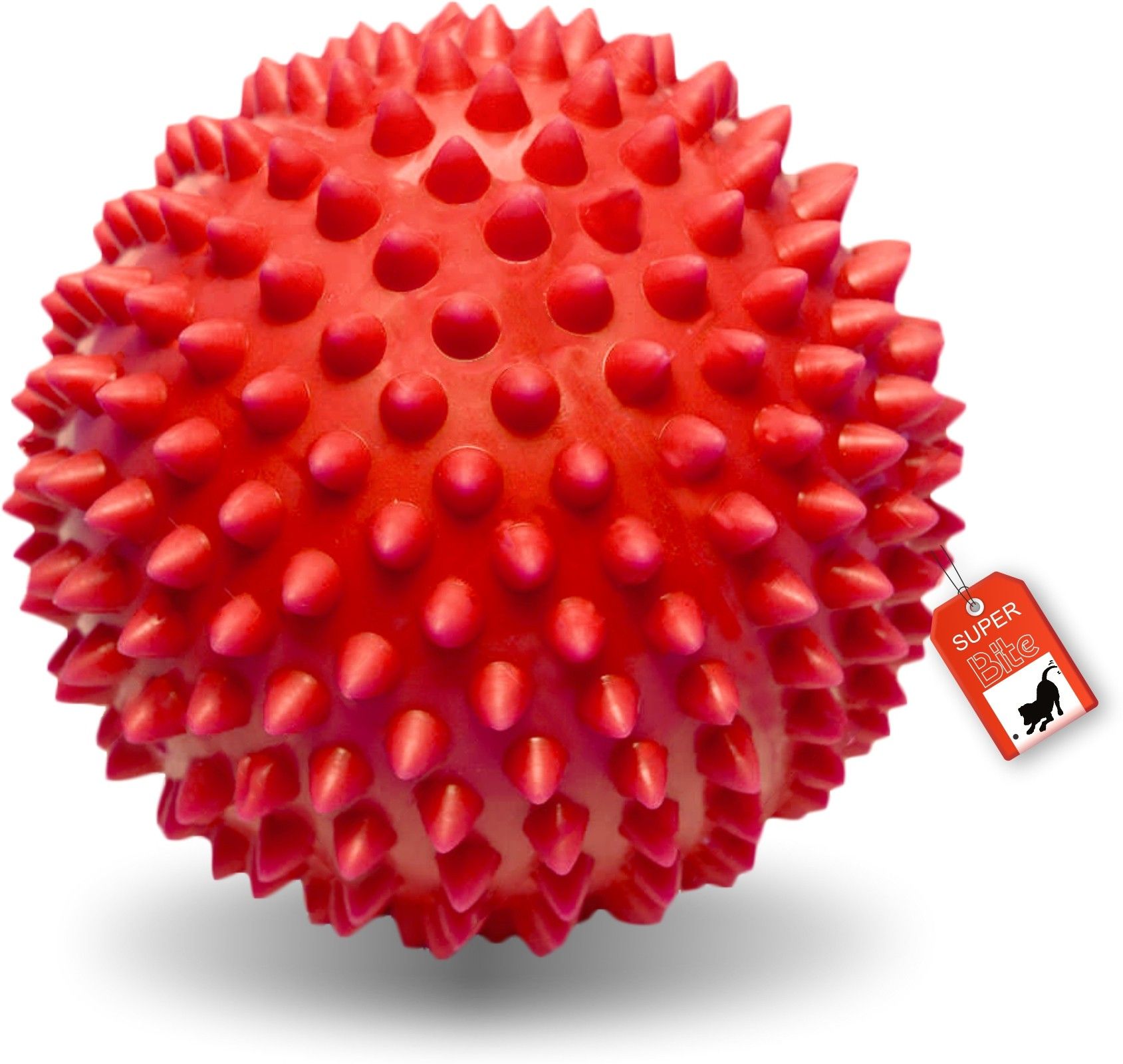 Superbite Spike Hard Ball, TPU Material Puppy Teething Toy for Dogs & Pets (Red Color) Polyresin Ball For Dog-image-35