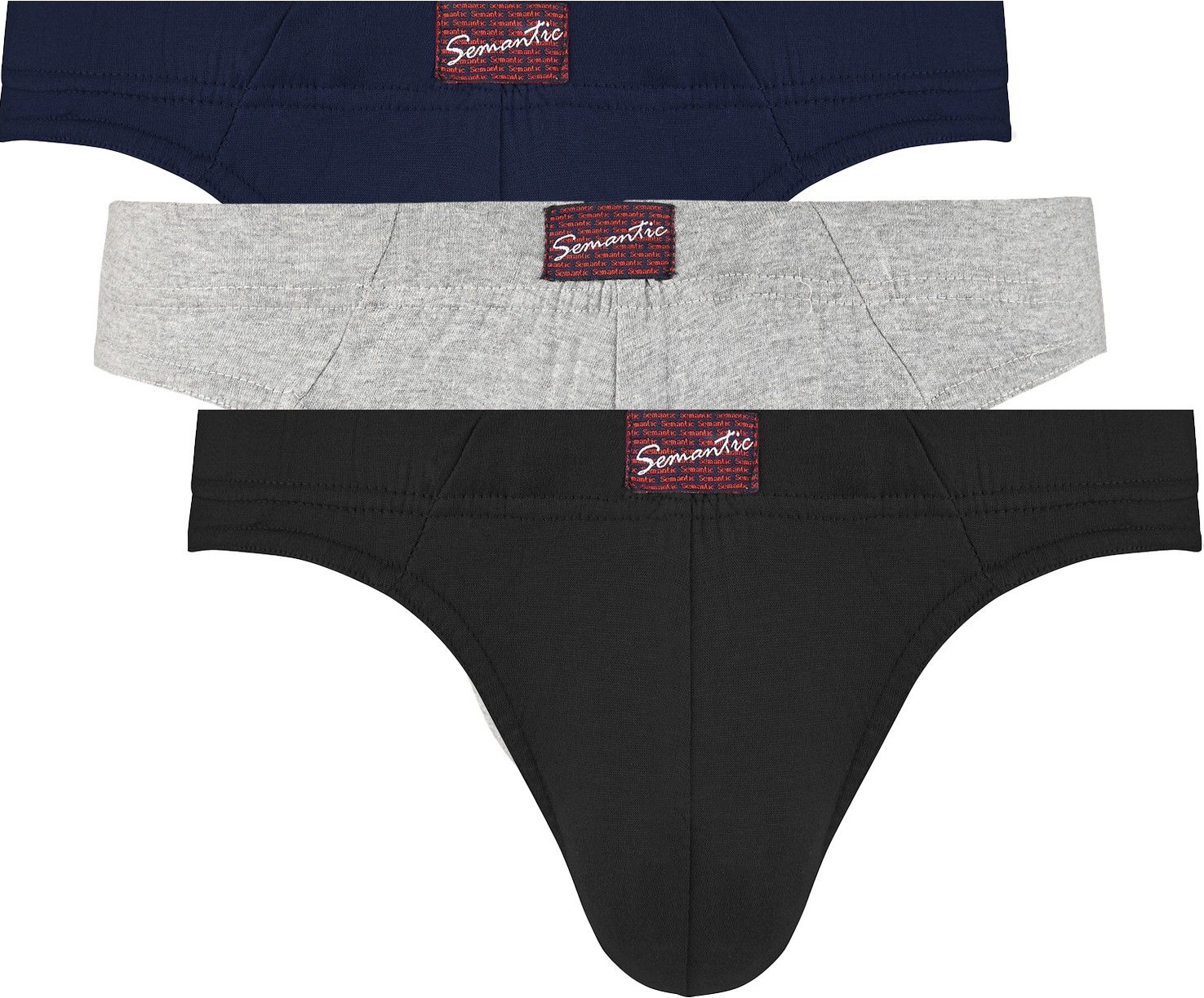 semantic Pack of 3 Solid Men Brief-picture-28