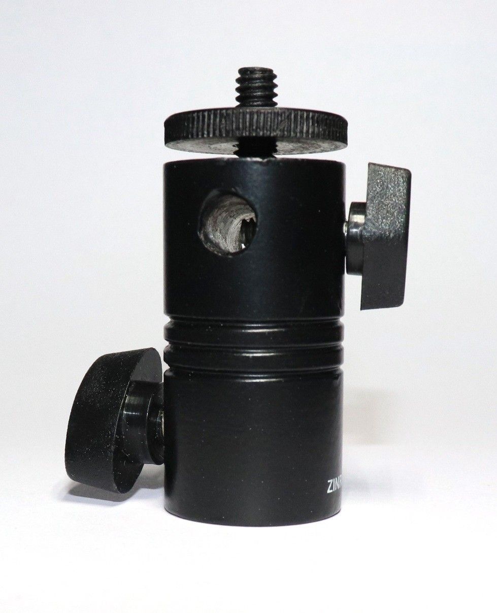 ZINROX 1/4'' Thread Aluminium Alloy Umbrella Holder Adapter for LED and Video Halogen Lighting Stand Purpose Flash Shoe Adapter