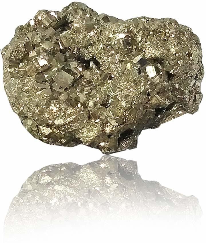 Natural Pyrite Cluster / Tumble / Rough Stone for Reiki Healing and Vastu Correction and Increase Creativity 40 Gm Stone Regular Rectangular Crystal Stone