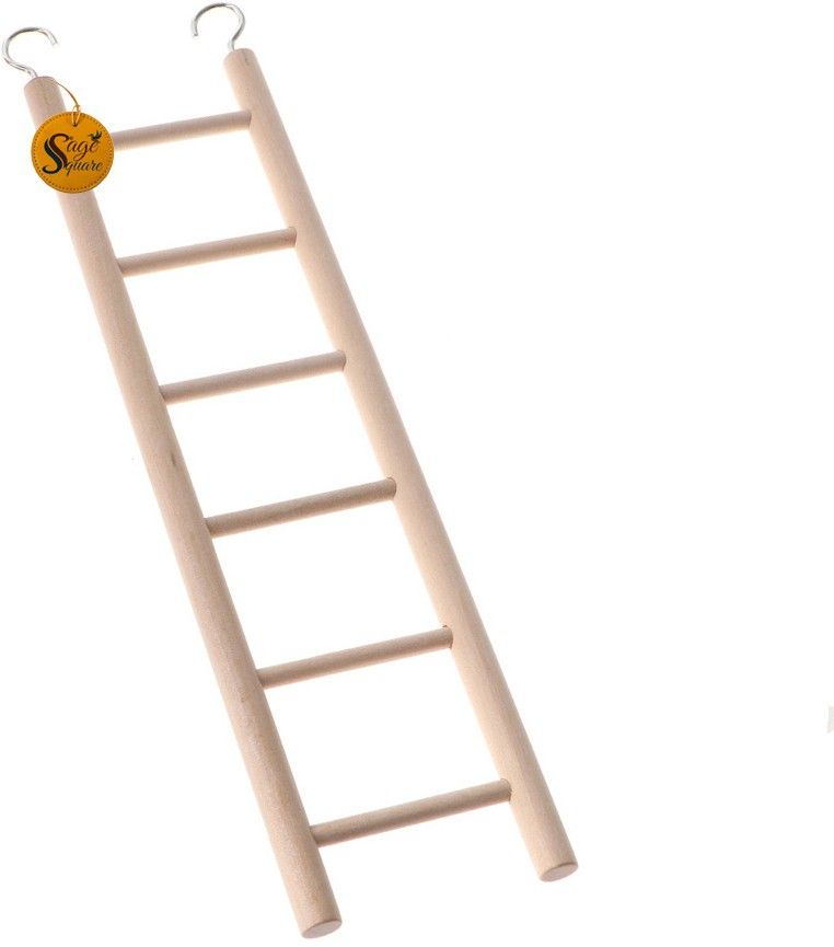 Playful Natural Wooden Climbing Ladder Toy for Exercise & Fun || With Hooks || For Hamsters Wooden Stick For Hamster-image-16