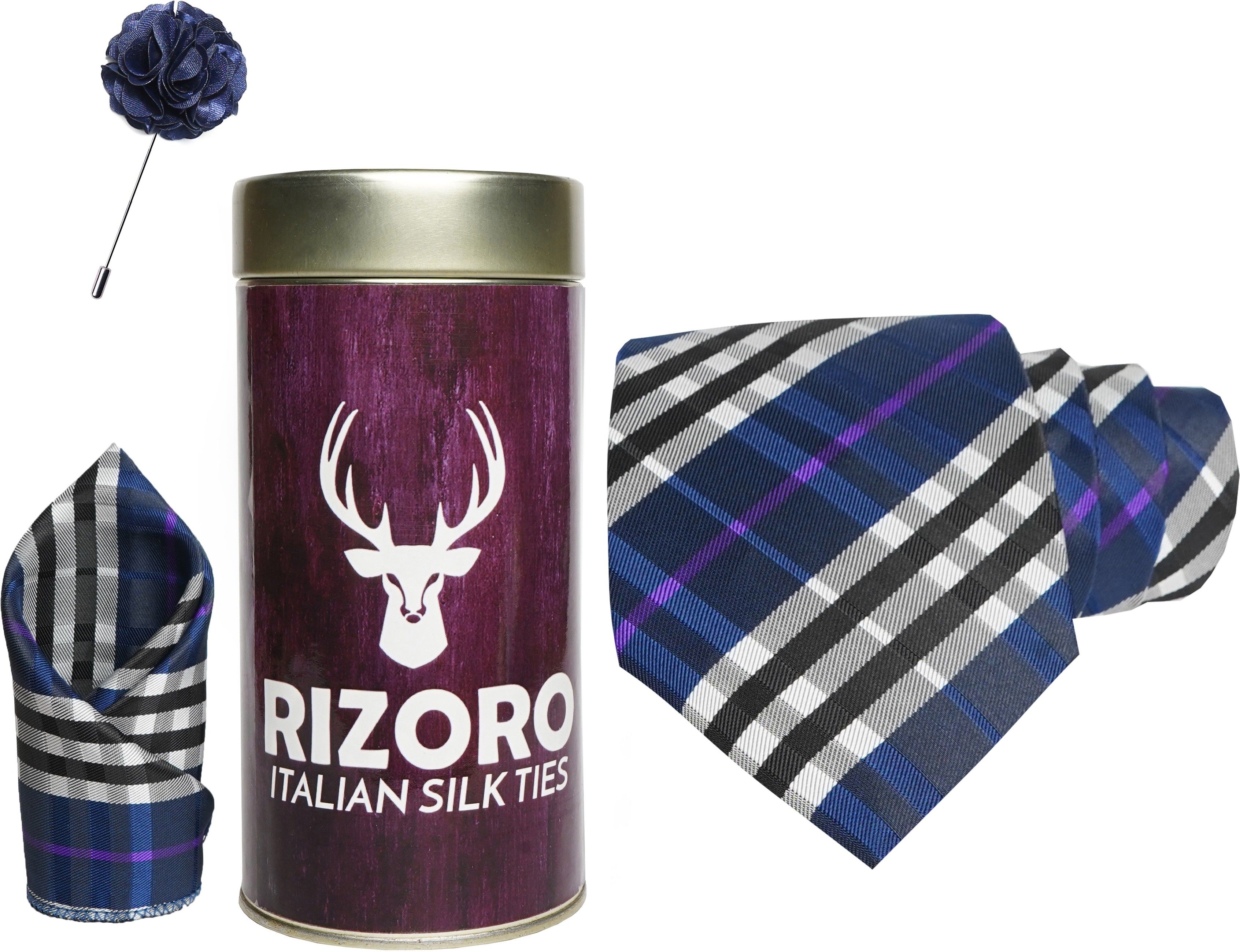 RIZORO Satin Cufflink & Tie Pin Set-picture-14