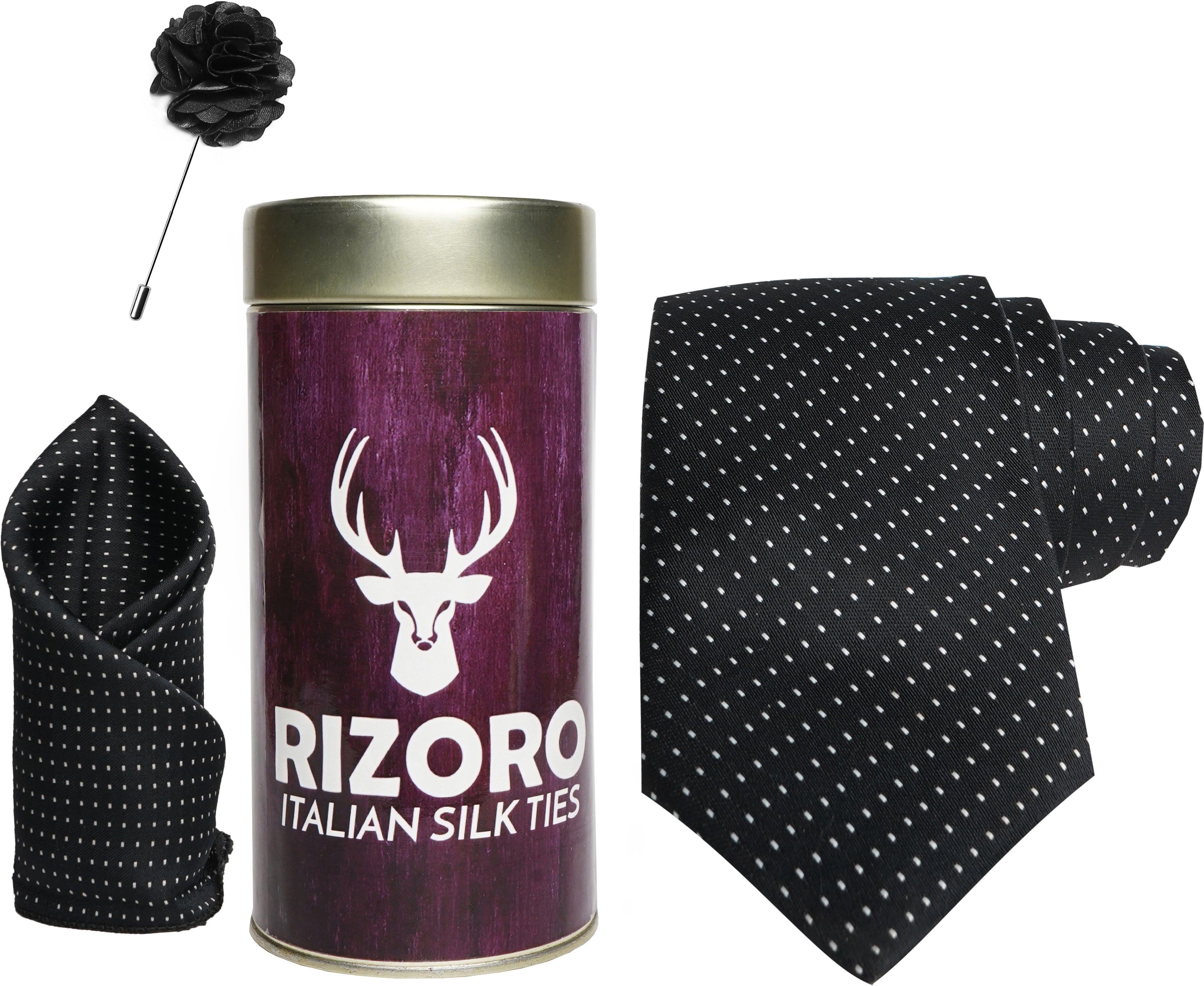 RIZORO Satin Cufflink & Tie Pin Set-picture-23
