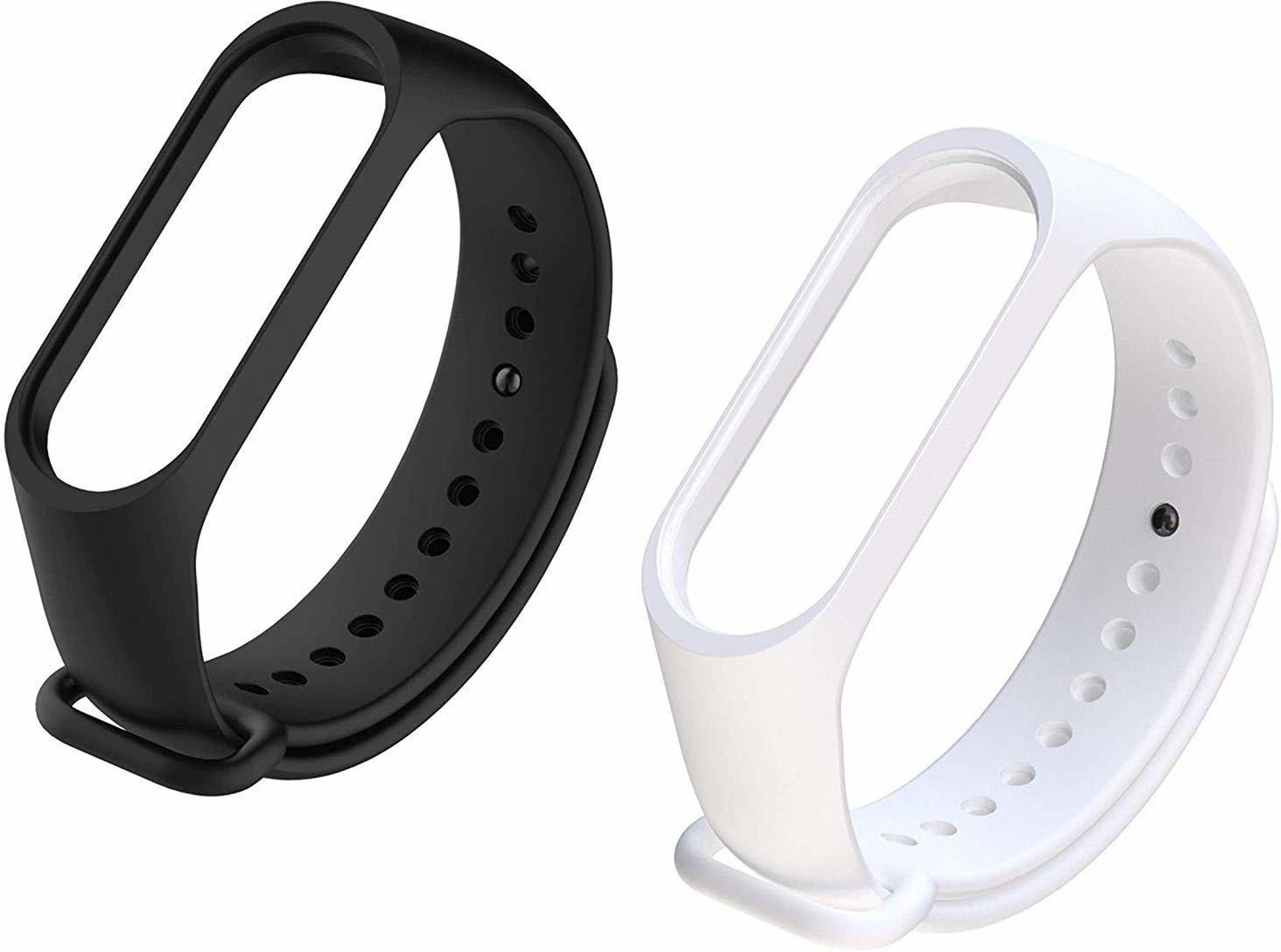 AUDICE Adjustable Belt/ Band Watch Strap Mi3,Mi4 Bracelet Smart Band Strap (Mullti Color) -MI BAND 3 STRAP AND MI BAND 4 STRAP-( Combo Pack of 02Strap) Smart Band Strap image 1