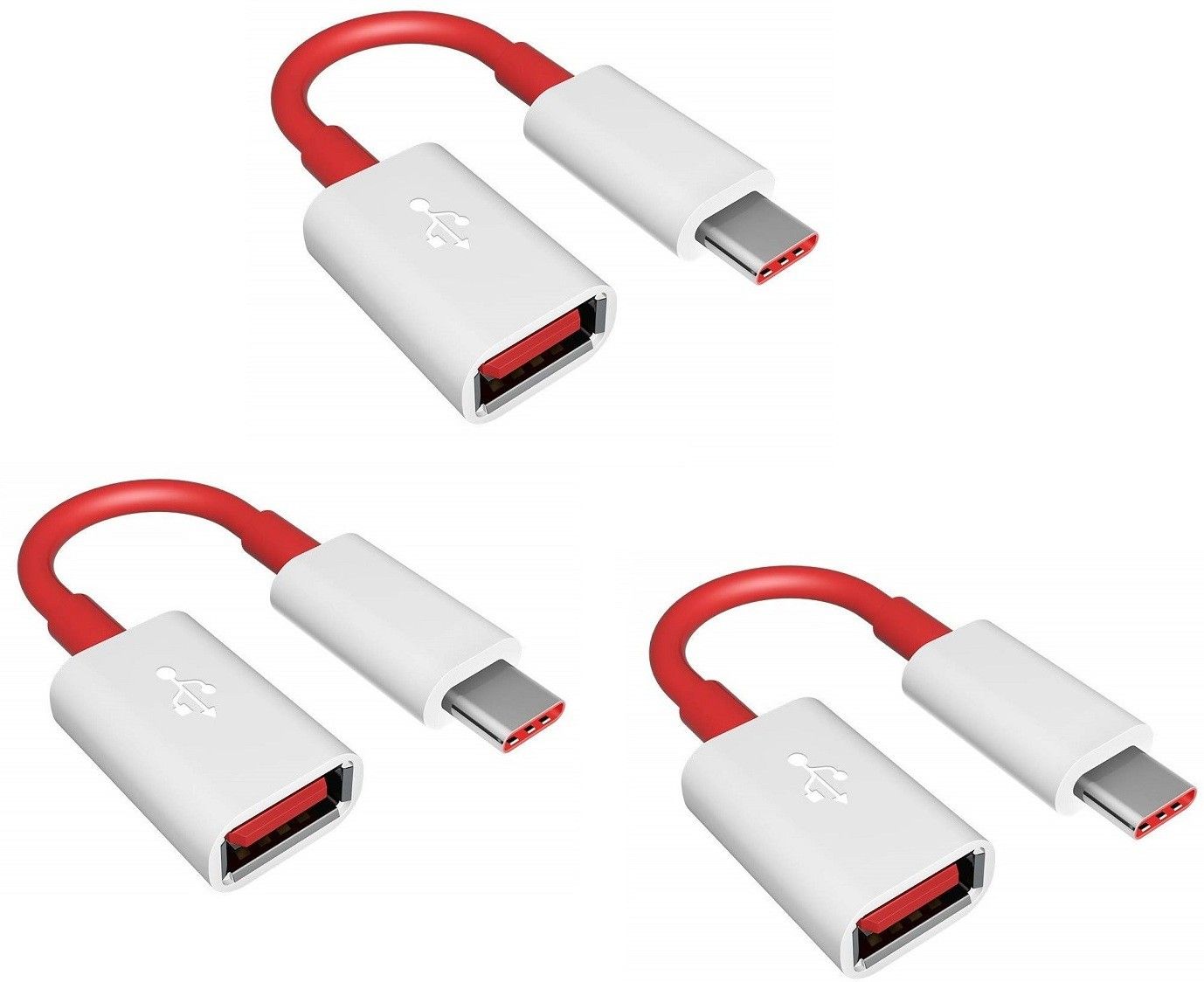 Uniqon Multicolor (Set Of 3 Pcs) USB 3.1 Type-C Male To USB 2.0 Female OTG Adapter Cable Cord Mouse Card Pendrive Converter Connector Splitter For Redmi Note 9, 9pro,8,8pro,7,7pro,Oneplus 7,7pro Oneplus 6,6T 5,5T,3,3T, Type-C Smartphones Phone Converter-image-37