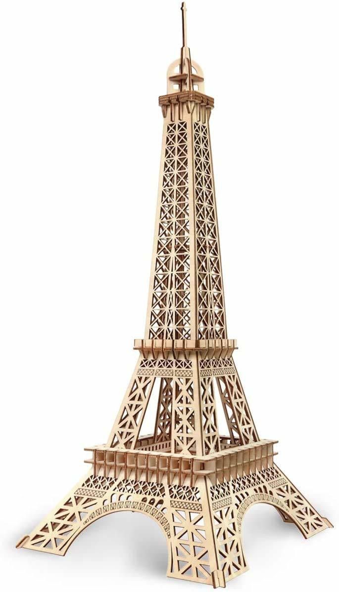 webby 3D Wooden Craft Eiffel Tower Model Kit Puzzle Toy-picture-18