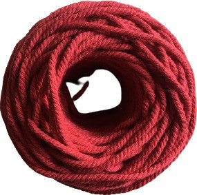 bright home decor 2MM Red Rose Color Twisted Cotton Rope -100 Meter Red Rose image 1