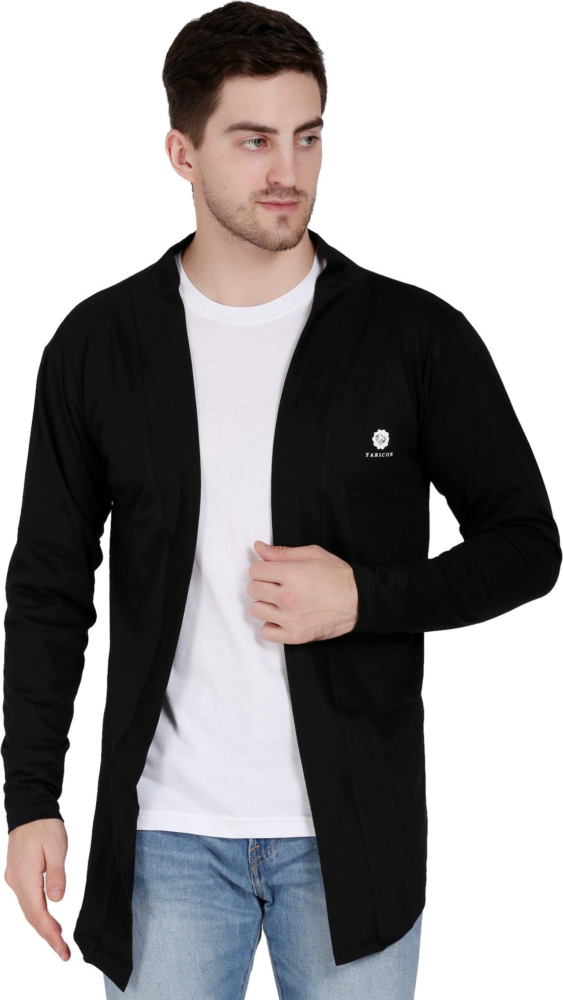 faricon Men Flared Full Sleeve Black Shrug-picture-25