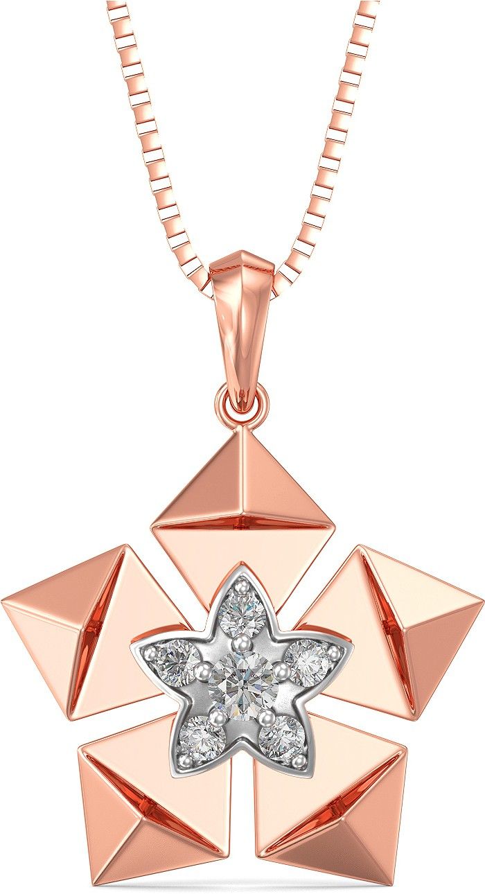 Joyalukkas Jalukkas Pride Diamond collection Pendant For Women 18kt Rose Gold Pendant-picture-11