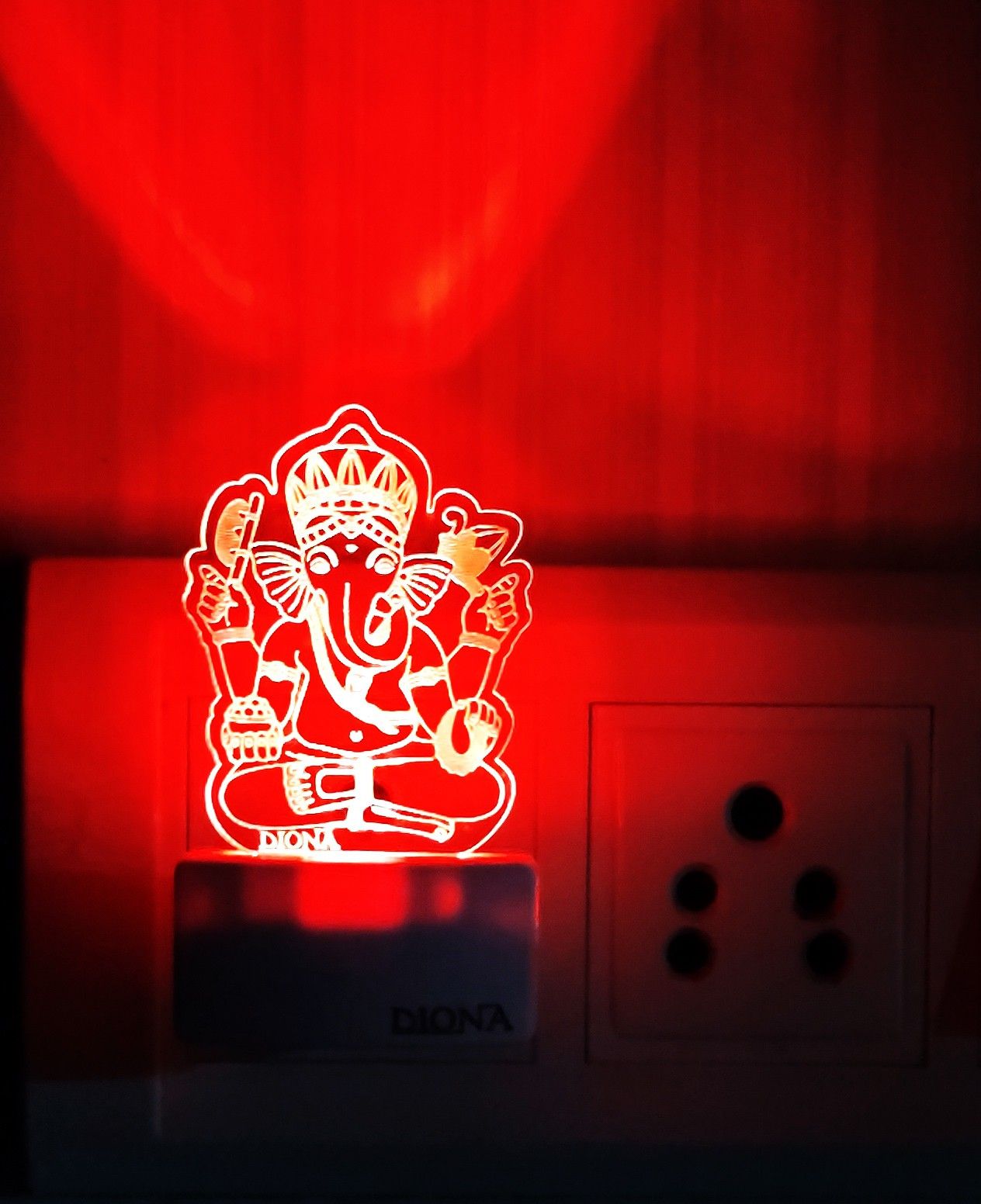 Shri SiddhiVinayak Ganpati LED 3D Illusion Night Lamp Home Decor Multi Color Changing Lights for Pooja Room Mandir Shops Hotel Wall Night Light Desk Lamp Night Lamp-image-44