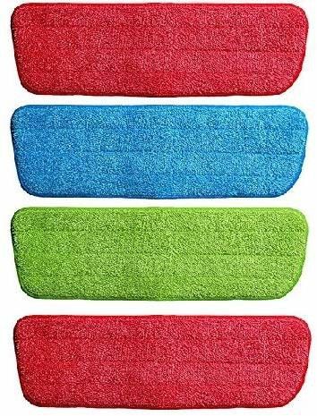 Microfiber Spray Mop Replacement Head Pads - Set of 4 Wet and Dry Microfiber Cleaning Cloth-image-2
