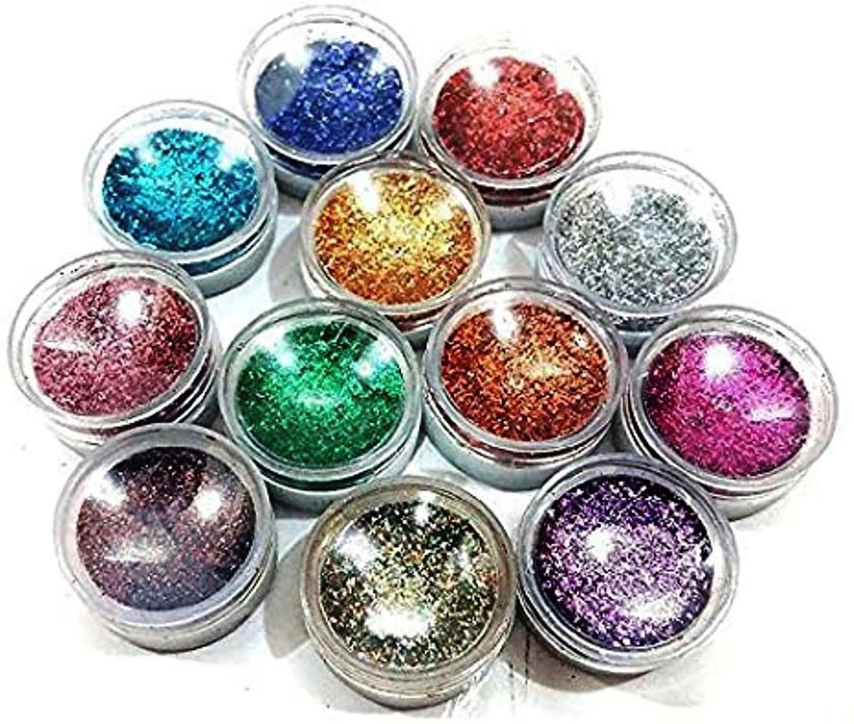 mahir glitter Set of 12 Colors, Multi Purpose Glitter Powder for Arts, Crafts, Epoxy Tumblers, Decoration Weddings Cards Flowers, Scrapbooking, Body, Face, Nail 5 gm-picture-17