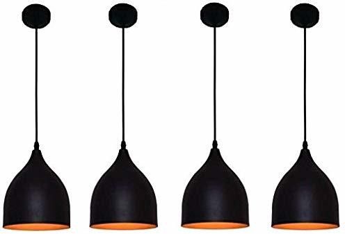Metal E26/E27 Pendant Ceiling Hanging Lights Lamp (Black) Size: 23 * 17 * 17cm -Set of 4 Pendants Ceiling Lamp
