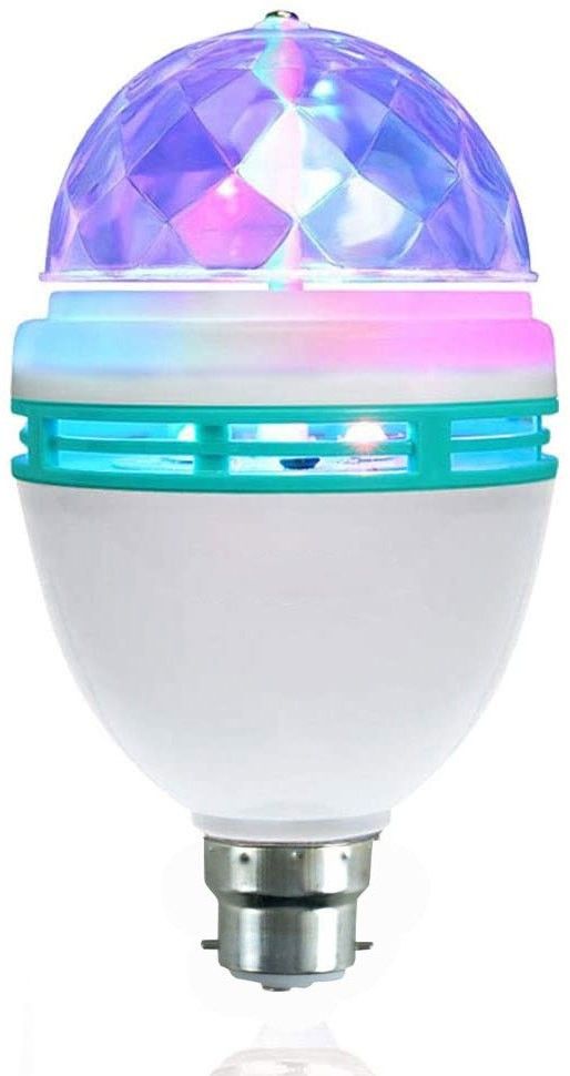 TOP SELLING Rotating Plug & Play Led Multicolor RGB Bulb Light/Lamp for Party/Home/Diwali DecorationFlash/Strobe/Fade/Smooth/ multipal Lighting Modes Single Disco Ball-image-6