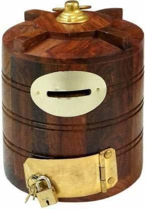Wooden Money Bank,Round Shape Chess Design,Piggy Bank for Boys Girls and Adults,Coin Storage Box Tank | Coin Box | Money Bank for Coins and Money for Kids and Adult Coin Bank-image-17