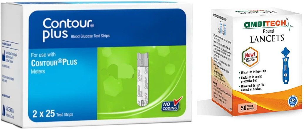 CONTOUR PLUS 5-s 50 Glucometer Strips-image-49