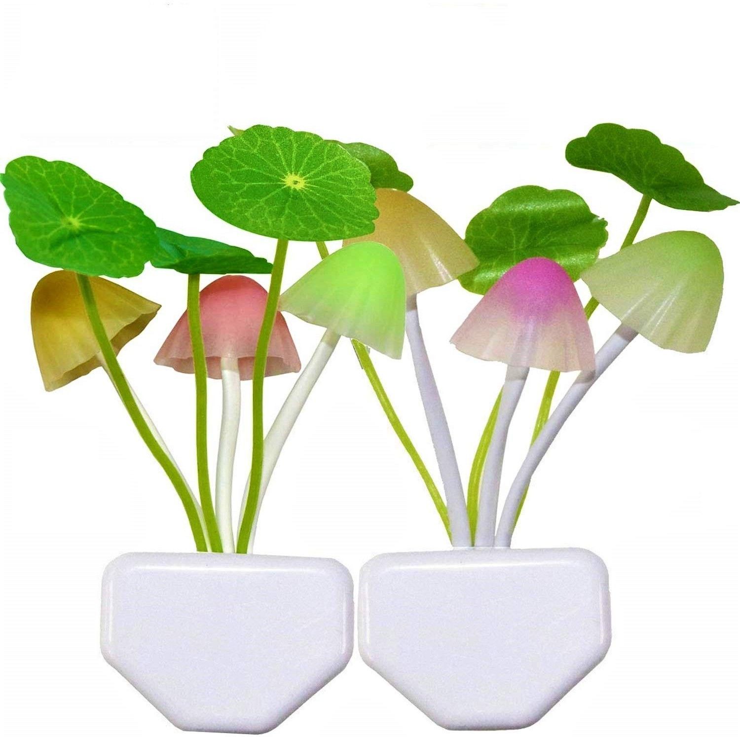 Automatic Sensor Mushroom Night Lamp - Multi Color Changing Effect - Work in Dark Place Due to Night Sensor (Multi Color) Night Lamp