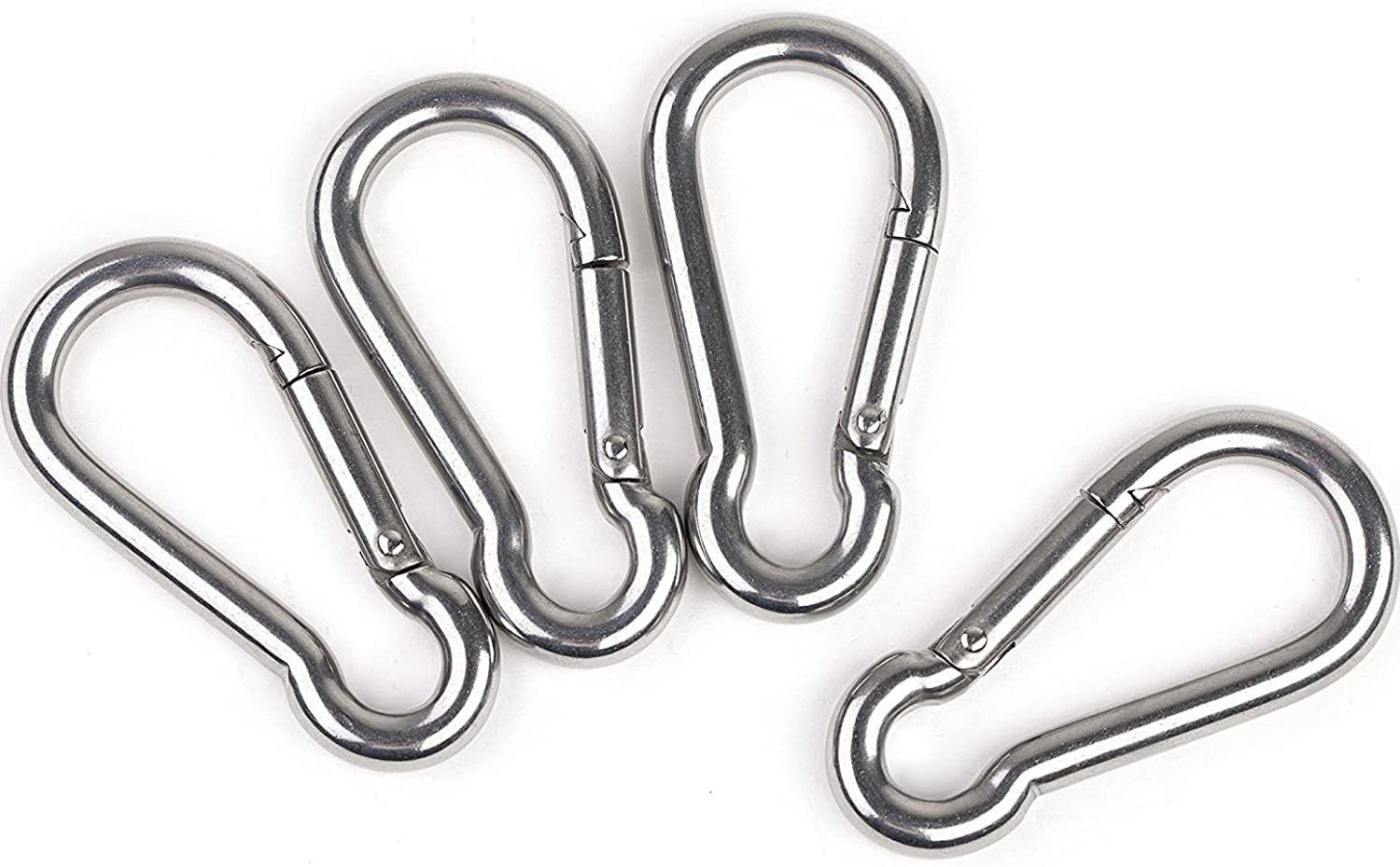 Stainless Steel Spring Snap Hook Carabiner Pack of 4 Carabiner