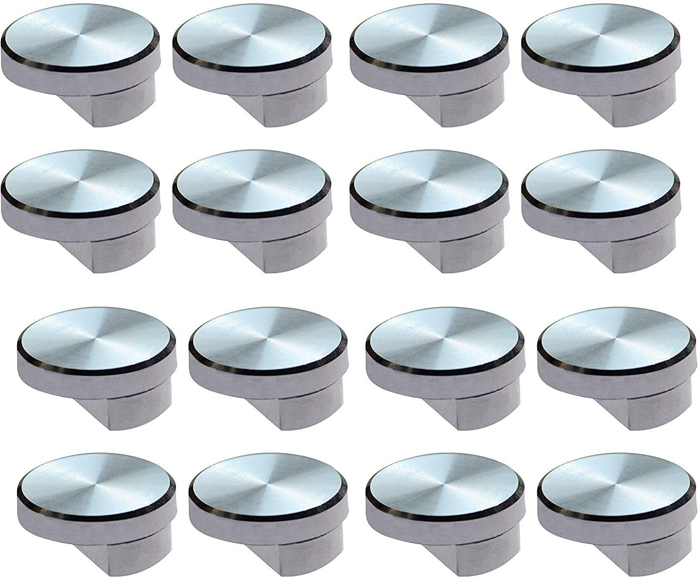 atlantic Fully Brass Half Round Mirror Glass Bracket Holder 6mm | Chrome Finish | Wall Mounted | Pack of 16 Piece Brass Glass Holder-picture-17
