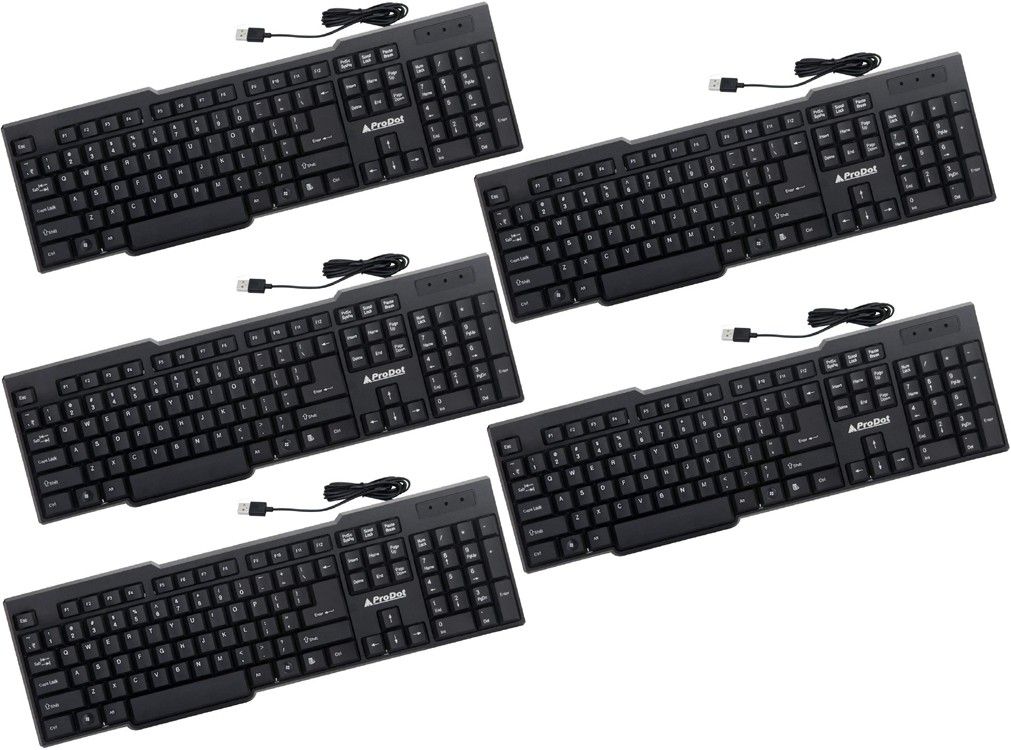 PRODOT USB KEYBOARD (PACK OF 5) Wired USB Standard Multi-device Keyboard Compatible with Desktop, Laptop, Mac-image-34