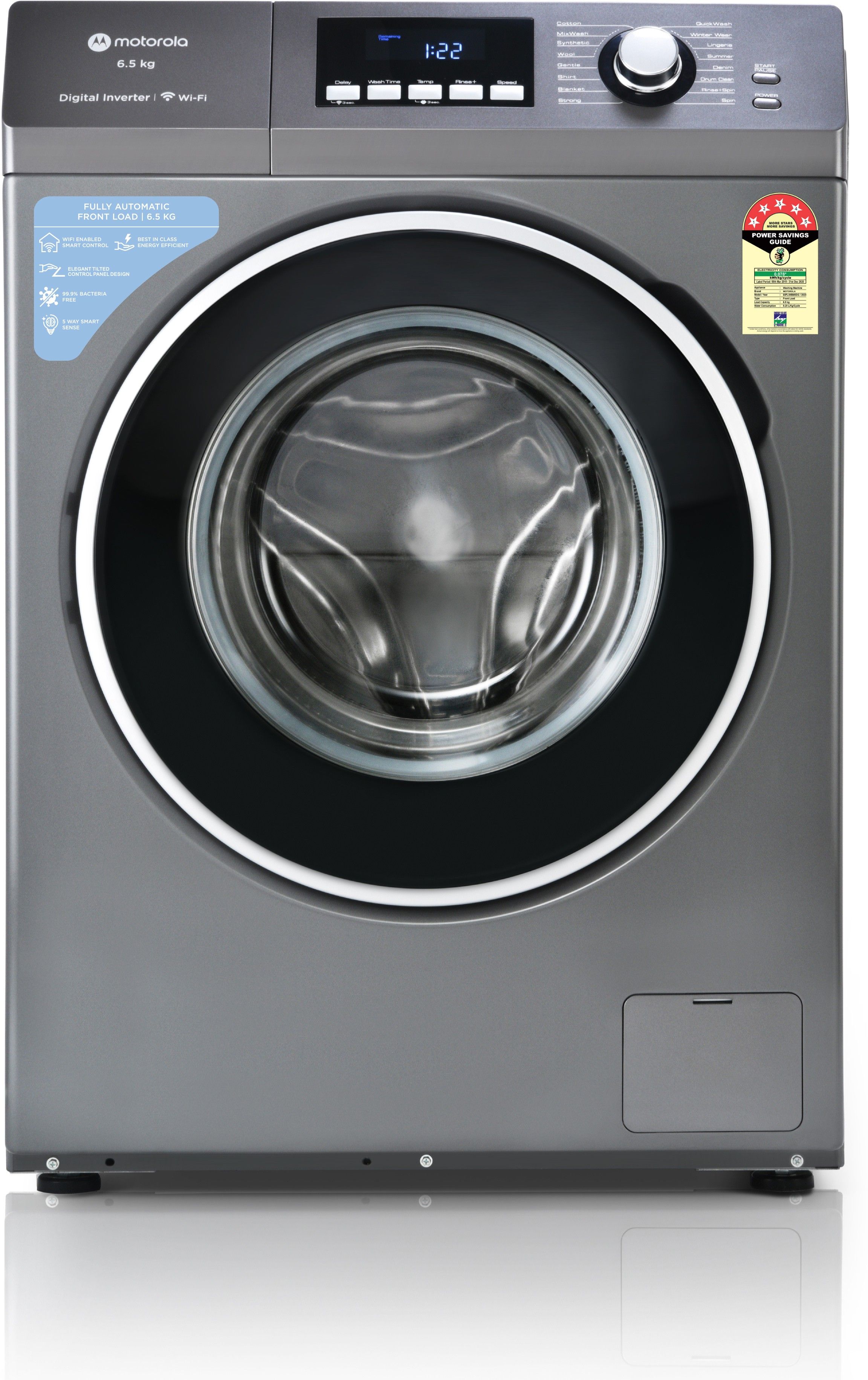 motorola 6.5 kg Garment Sterilization Fully Automatic Front Load with In-built Heater Grey-picture-14