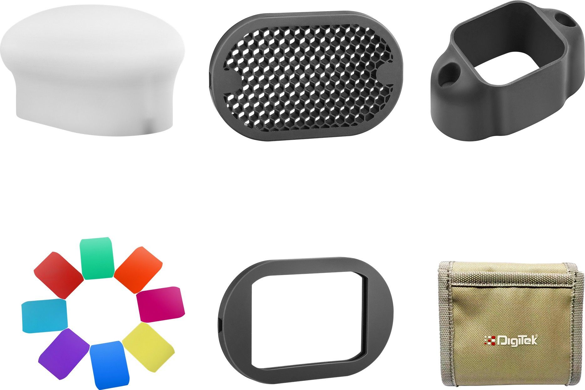 DIGITEK Professional Flash Accessories Kit Universally Compatible | New Labeled Flash Diffuser with Gel wallet Included| Bounce | Grid | Grip & Sphere. (DFB 002) camera Diffuser-picture-10