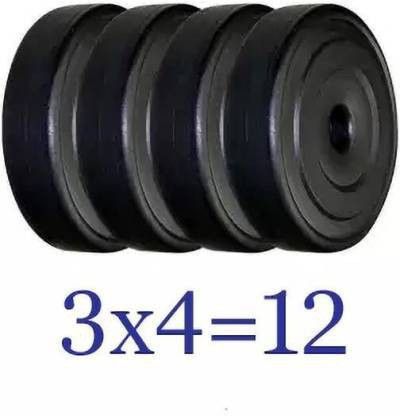 12 kg 12KG PVC WEIGHT PLATES (3KG* 4PIECE=12KG TOTAL WEIGHT PLATES) Home Gym Combo-image-22