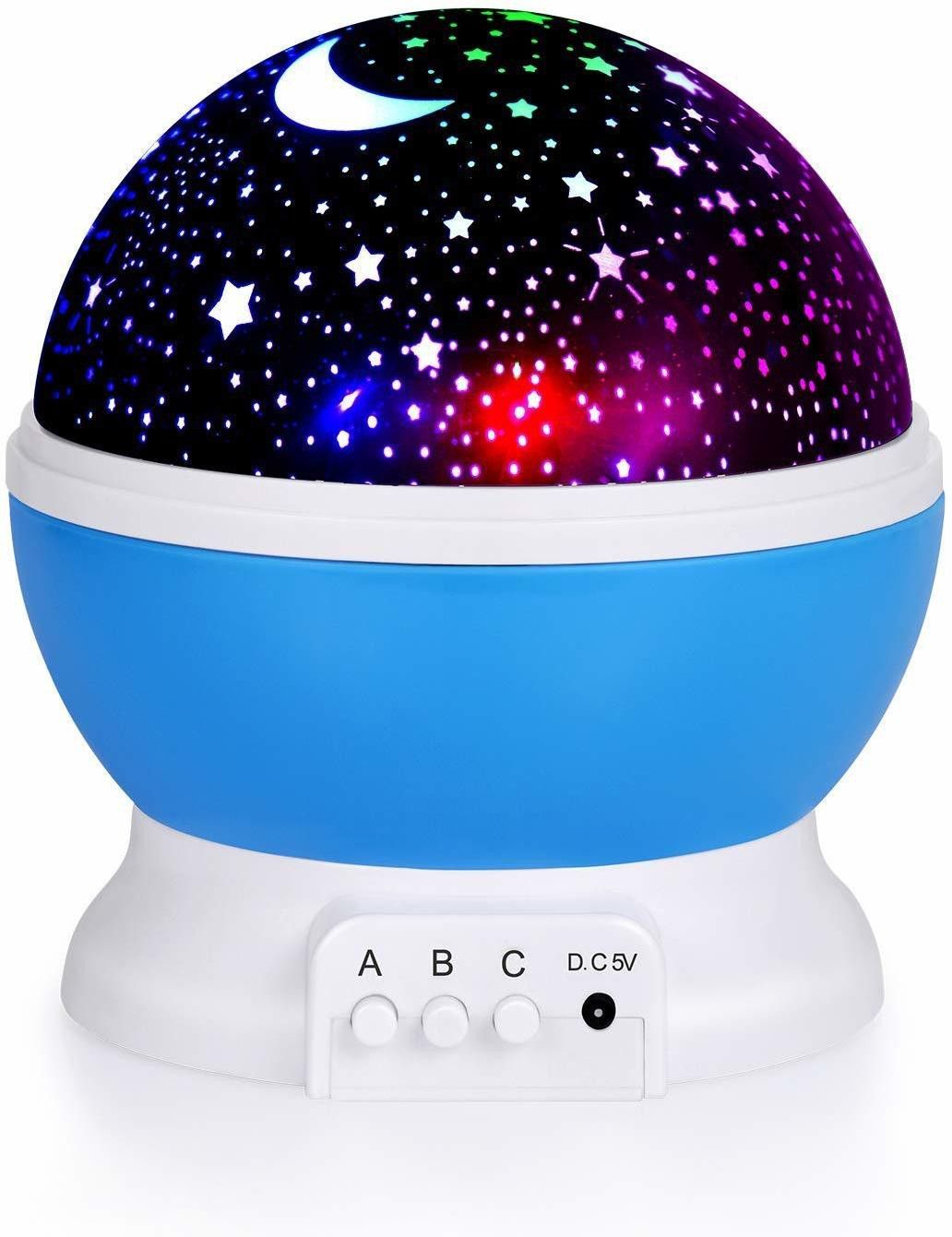 Round Star Master Projector Romantic Sky Star Master Night Light Projector for Children, Kids, Baby Sleep - Lighting USB Lamp Led Projection (Multi-Color, Pack of 1) Night Lamp-image-45